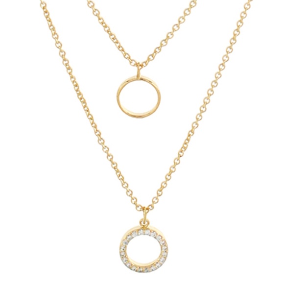 Layered Ring Duo Necklace - Picture 2 of 2